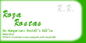 roza rostas business card